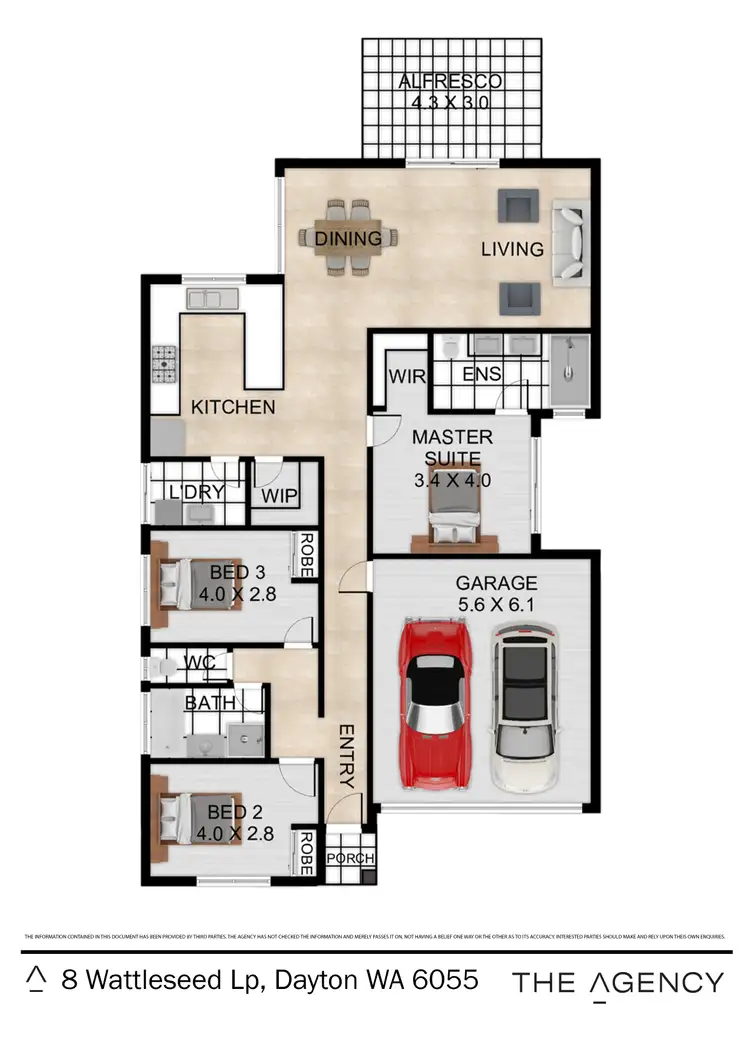 Floorplan of Homely house listing, 8 Wattleseed Loop, Dayton WA 6055