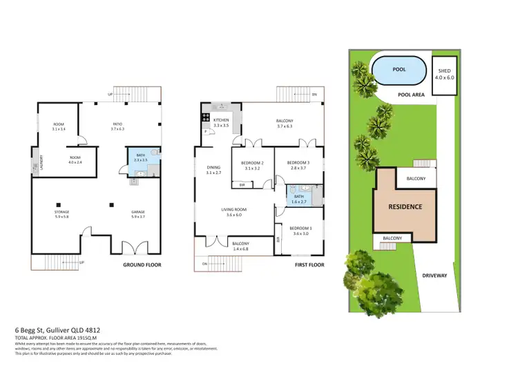 Floorplan of Homely house listing, 6 Begg Street, Gulliver QLD 4812