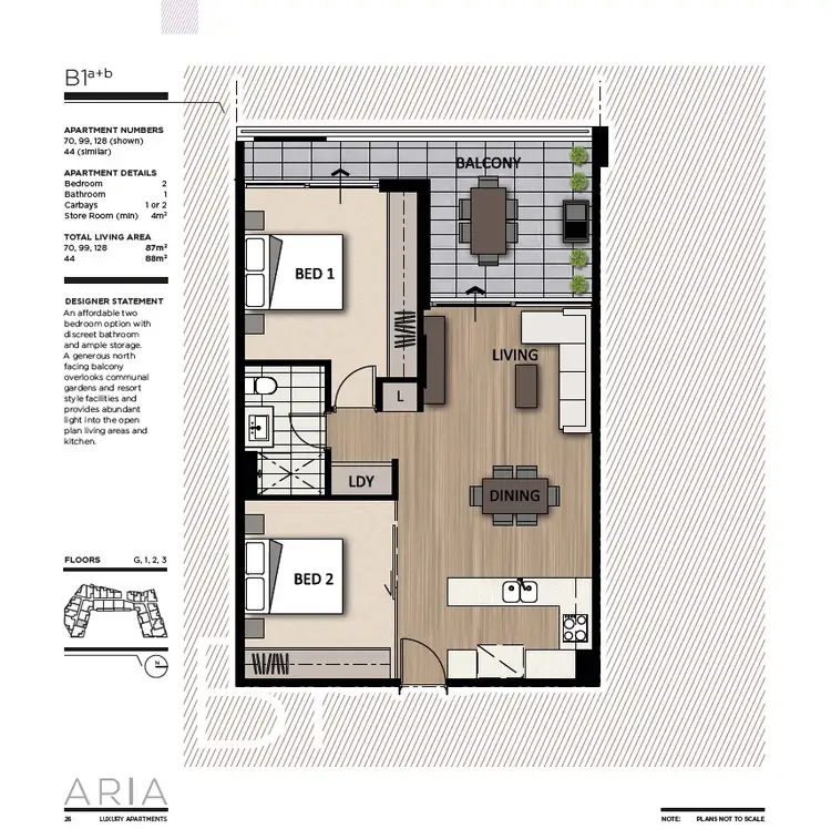 Floorplan of Homely apartment listing, 70/2 Milyarm Rise, Swanbourne WA 6010