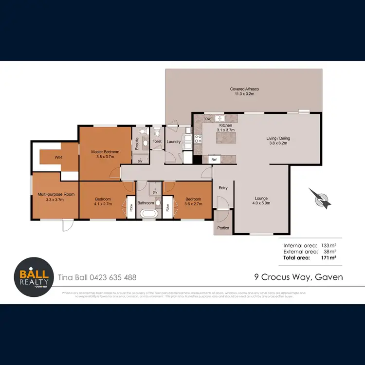 Floorplan of Homely house listing, 9 Crocus Way, Gaven QLD 4211