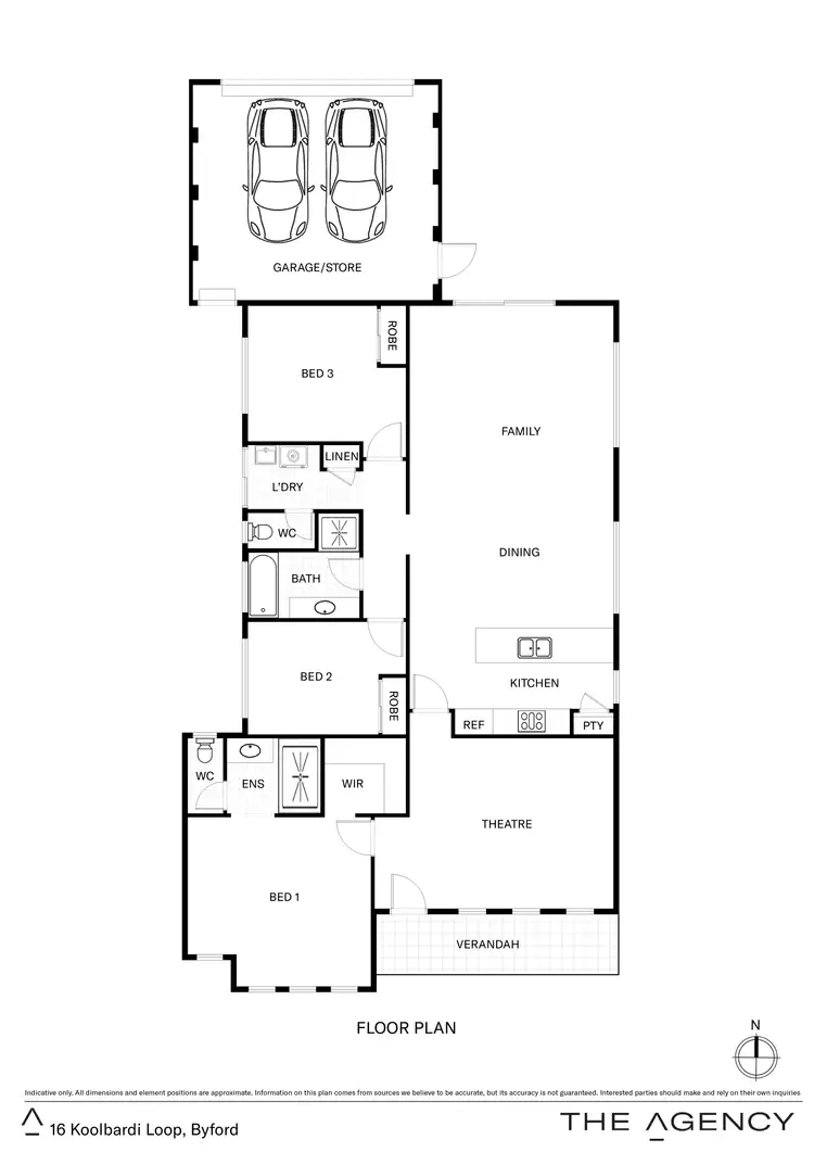 Floorplan of Homely house listing, 16 Koolbardi Loop, Byford WA 6122