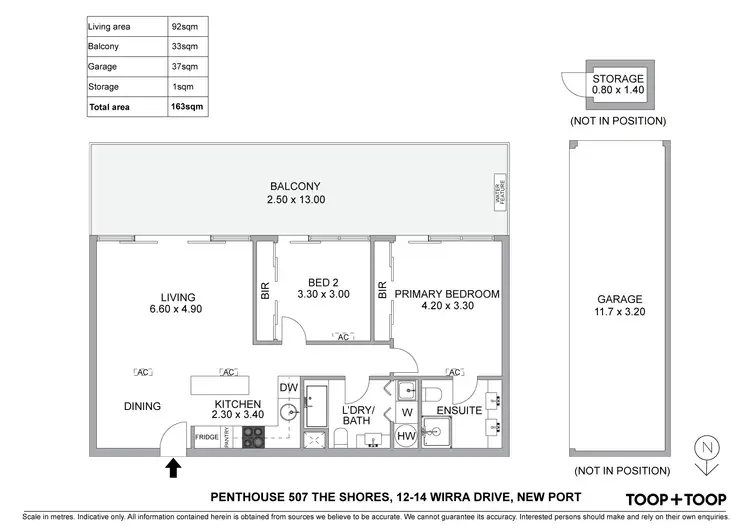 Floorplan of Homely apartment listing, 507/12-14 Wirra Drive, New Port SA 5015