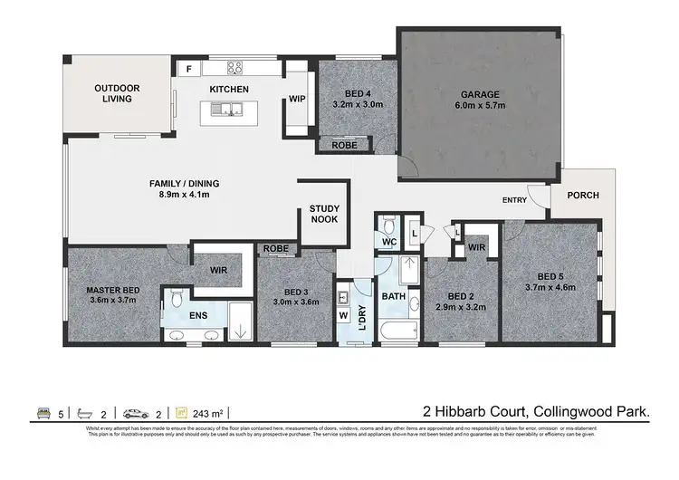 Floorplan of Homely house listing, 2 Hibbard Court, Collingwood Park QLD 4301