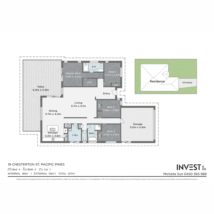 Floorplan of Homely house listing, 19 Chesterton Street, Pacific Pines QLD 4211
