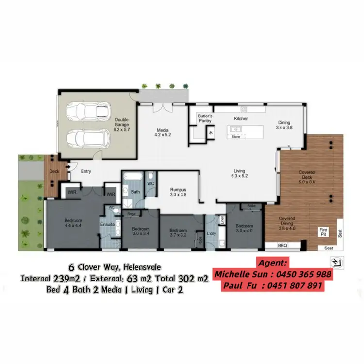 Floorplan of Homely house listing, 6 Clover Way, Helensvale QLD 4212