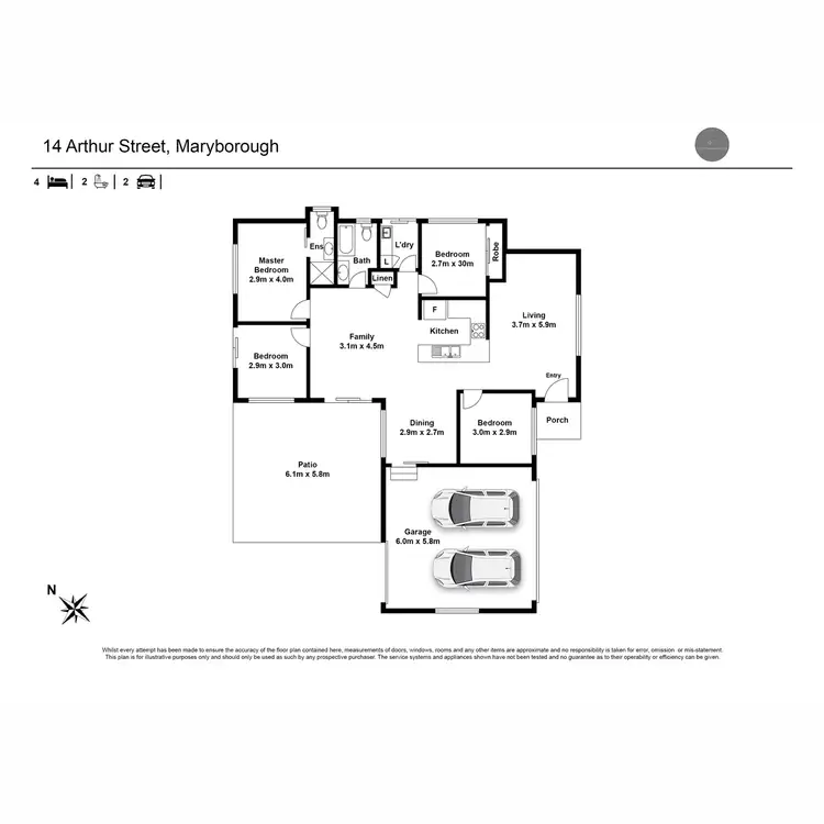 Floorplan of Homely house listing, 14 Arthur Street, Maryborough QLD 4650