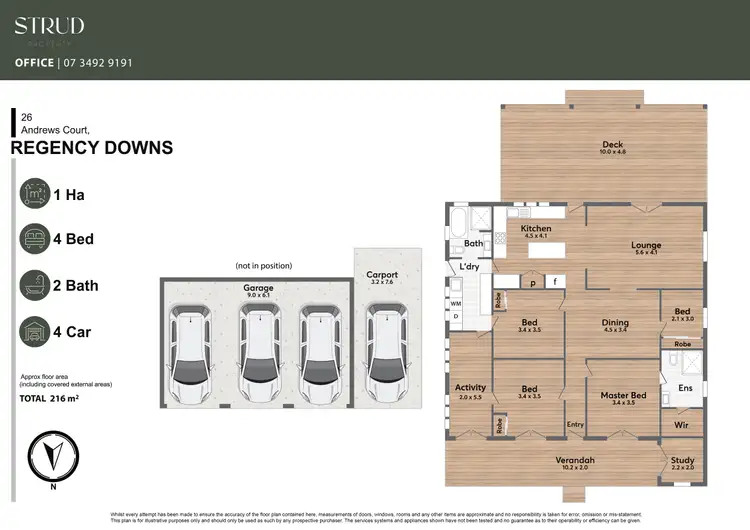 Floorplan of Homely house listing, 26 Andrews Court, Regency Downs QLD 4341