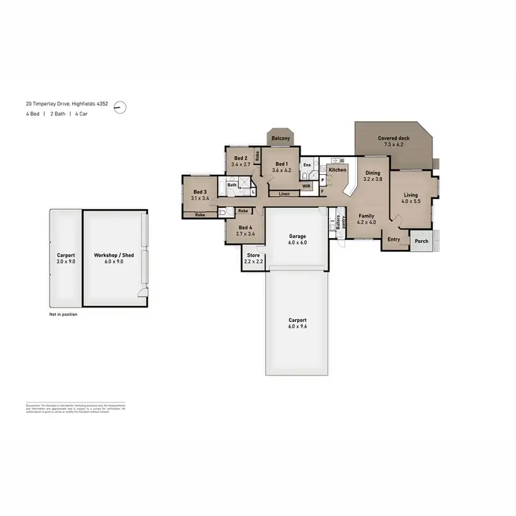 Floorplan of Homely house listing, 20 Timperley Drive, Highfields QLD 4352