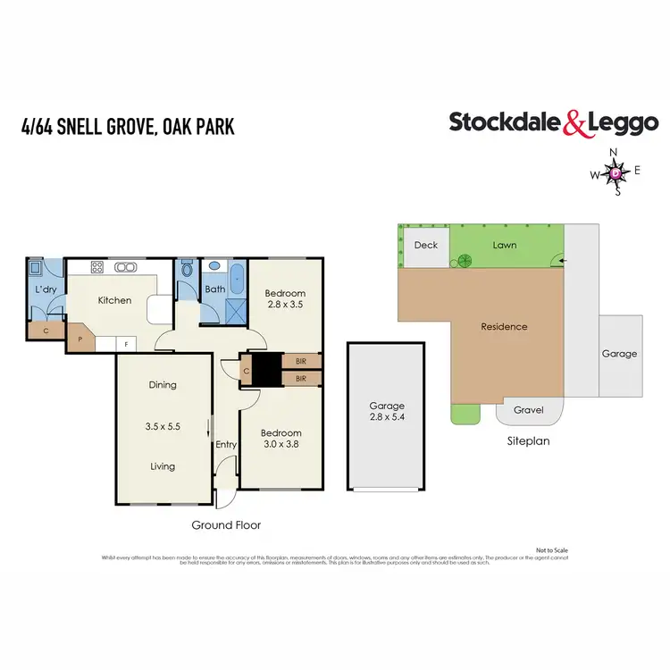 Floorplan of Homely unit listing, 4/64 Snell Grove, Oak Park VIC 3046