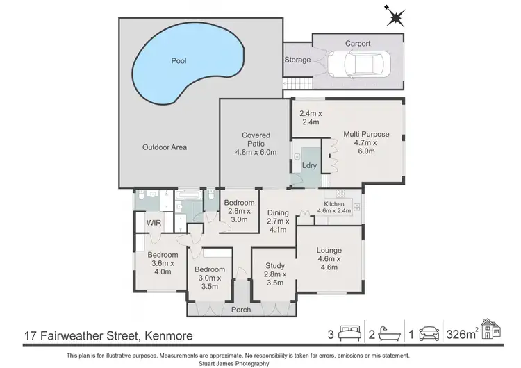Floorplan of Homely house listing, 17 Fairweather Street, Kenmore QLD 4069