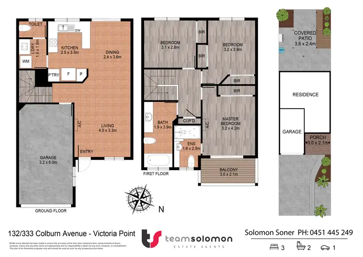 Floorplan of Homely townhouse listing, 132/333 Colburn Avenue, Victoria Point QLD 4165