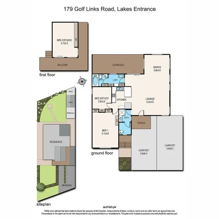 Floorplan of Homely house listing, 179 Golf Links Road, Lakes Entrance VIC 3909