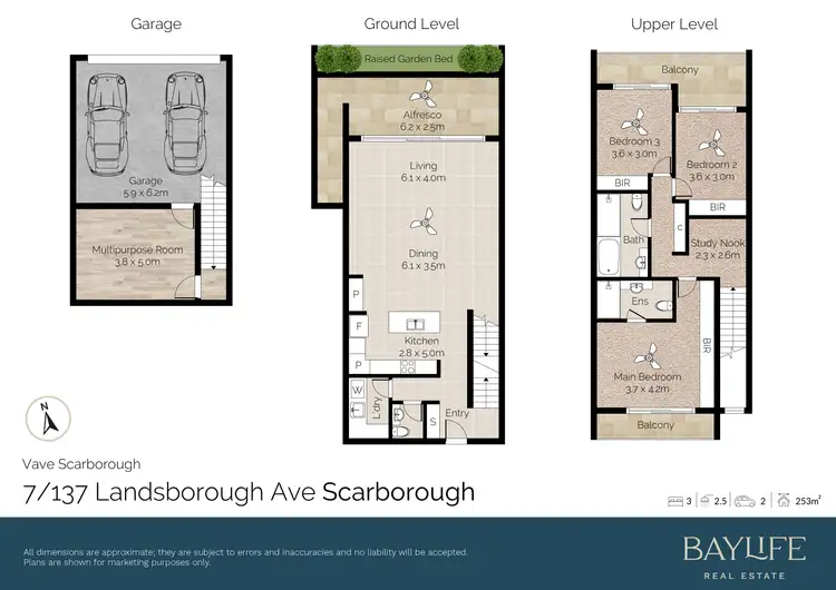 Floorplan of Homely townhouse listing, 7/137 Landsborough Avenue, Scarborough QLD 4020