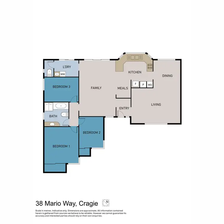 Floorplan of Homely house listing, 38 Mario Way, Craigie WA 6025