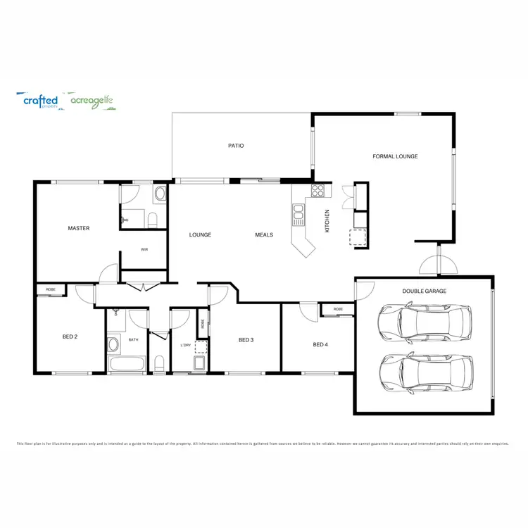 Floorplan of Homely rural property listing, 8 Waratah Place, Cedar Vale QLD 4285