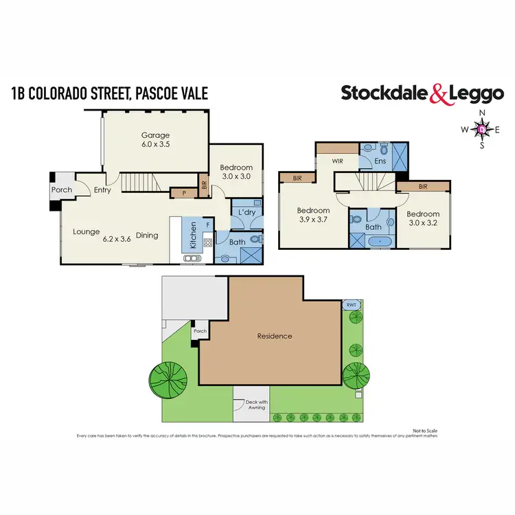 Floorplan of Homely townhouse listing, 1B Colorado Street, Pascoe Vale VIC 3044