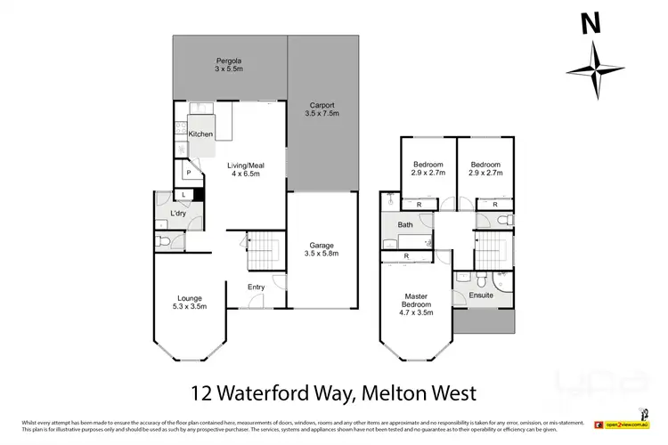 Floorplan of Homely house listing, 12 Waterford Way, Melton West VIC 3337