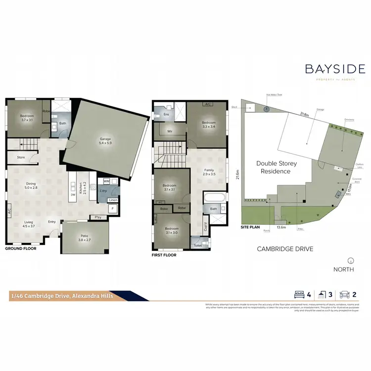 Floorplan of Homely house listing, 1/46 Cambridge Drive, Alexandra Hills QLD 4161