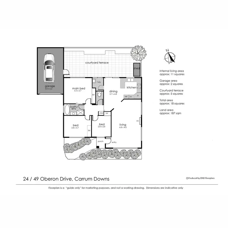 Floorplan of Homely unit listing, 24/49 Oberon Drive, Carrum Downs VIC 3201