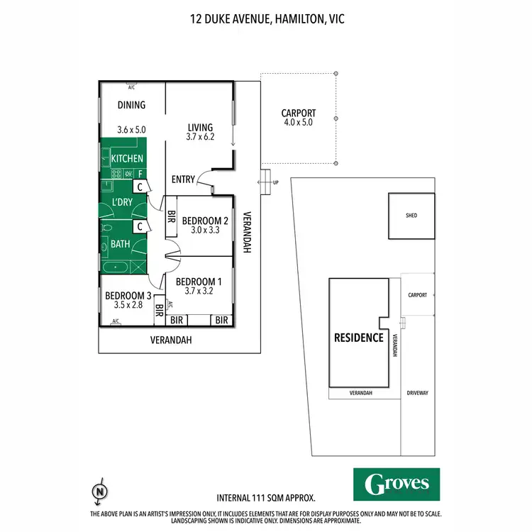 Floorplan of Homely house listing, 12 Duke Avenue, Hamilton VIC 3300