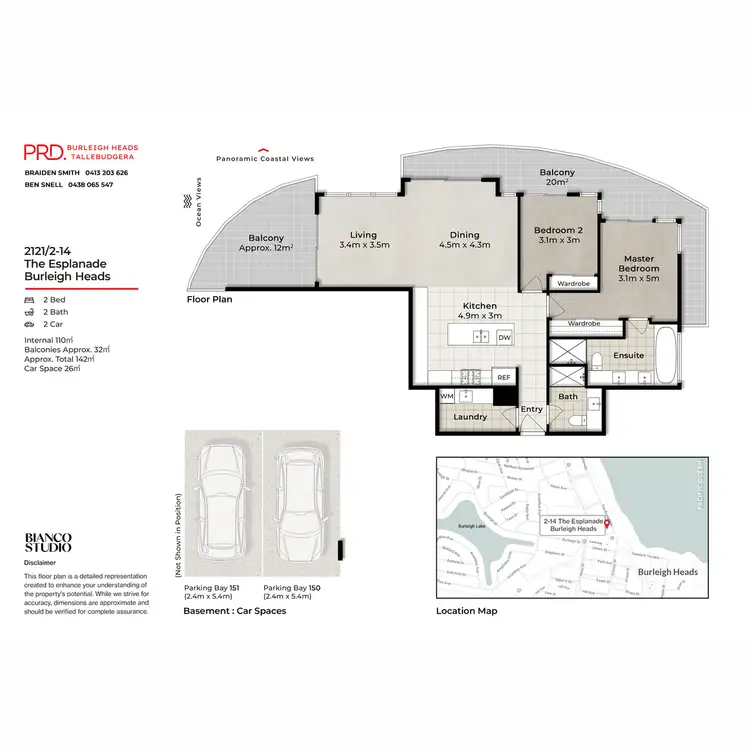 Floorplan of Homely unit listing, 2121/2-14 The Esplanade, Burleigh Heads QLD 4220