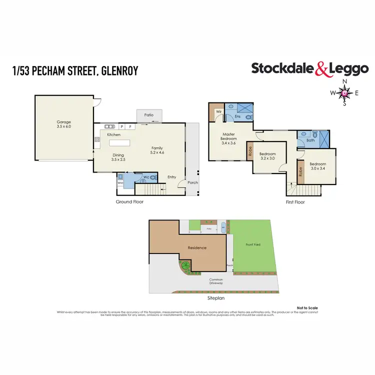 Floorplan of Homely townhouse listing, 1/53 Pecham Street, Glenroy VIC 3046