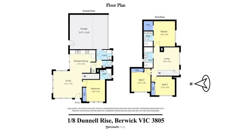 Floorplan of Homely townhouse listing, 1/8 Dunnell Rise, Berwick VIC 3806