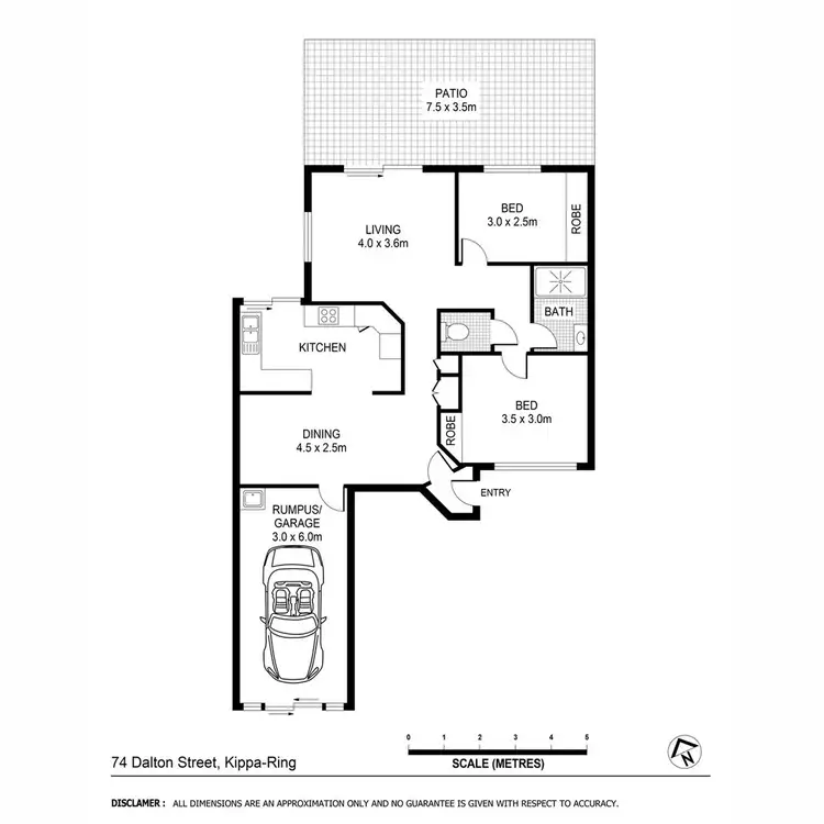 Floorplan of Homely unit listing, 4/74 Dalton Street, Kippa-Ring QLD 4021