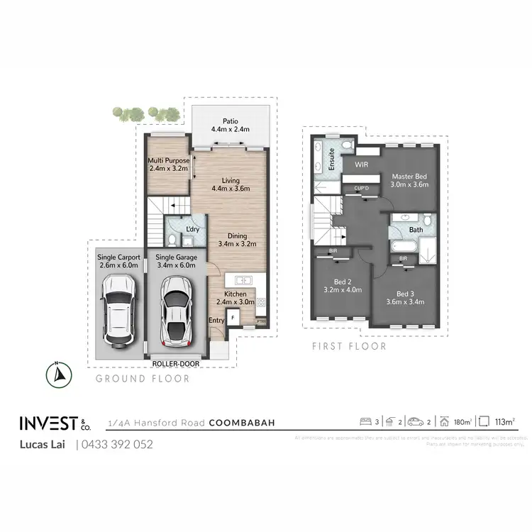 Floorplan of Homely townhouse listing, 1/4A Hansford Road, Coombabah QLD 4216