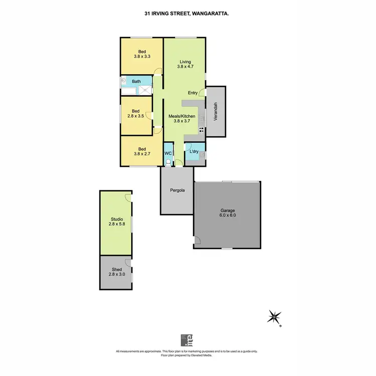 Floorplan of Homely house listing, 31 Irving Street, Wangaratta VIC 3677