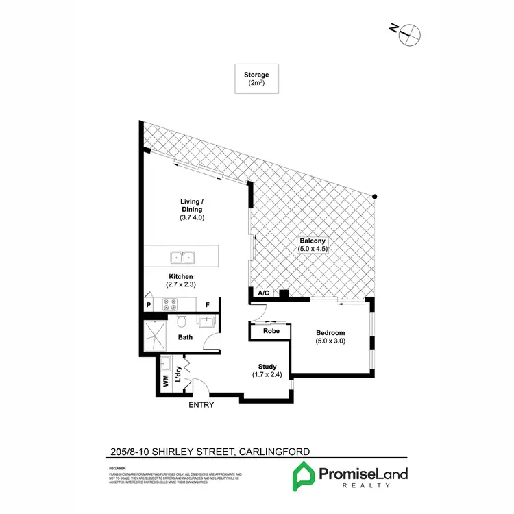 Floorplan of Homely apartment listing, 205/8 Shirley Street, Carlingford NSW 2118