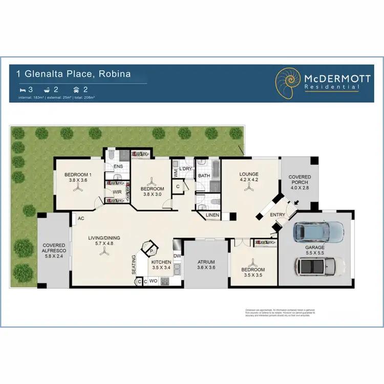Floorplan of Homely house listing, 1 Glenalta Place, Robina QLD 4226
