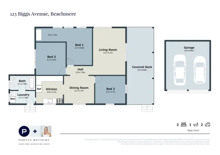 Floorplan of Homely house listing, 123 Biggs Avenue, Beachmere QLD 4510