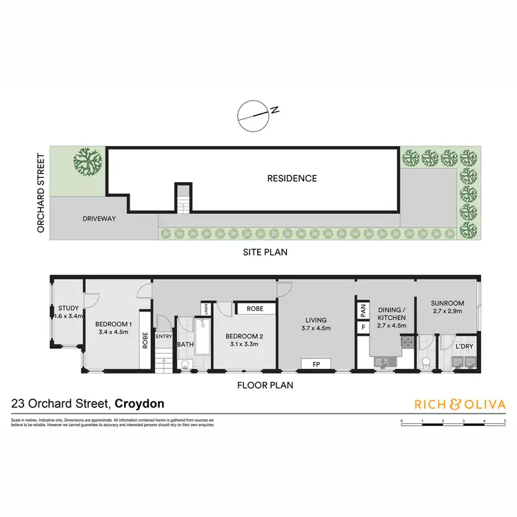 Floorplan of Homely semi-detached listing, 23 Orchard Street, Croydon NSW 2132