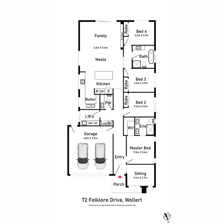 Floorplan of Homely house listing, 72 Folklore Drive, Wollert VIC 3750