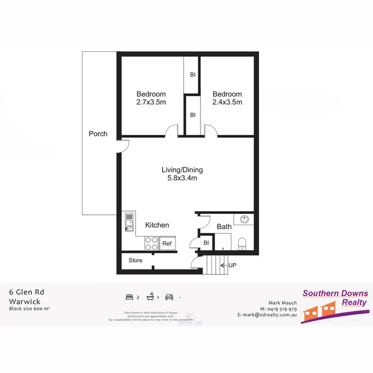 Floorplan of Homely house listing, 6 Glen Road, Warwick QLD 4370