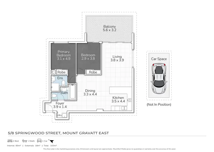 Floorplan of Homely apartment listing, 5/8 Springwood Street, Mount Gravatt East QLD 4122
