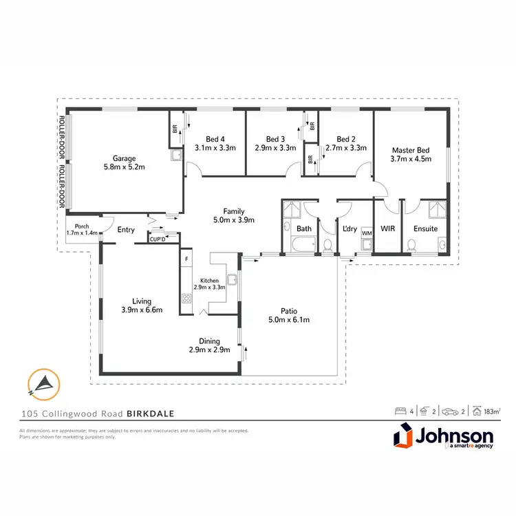 Floorplan of Homely house listing, 105 Collingwood Road, Birkdale QLD 4159