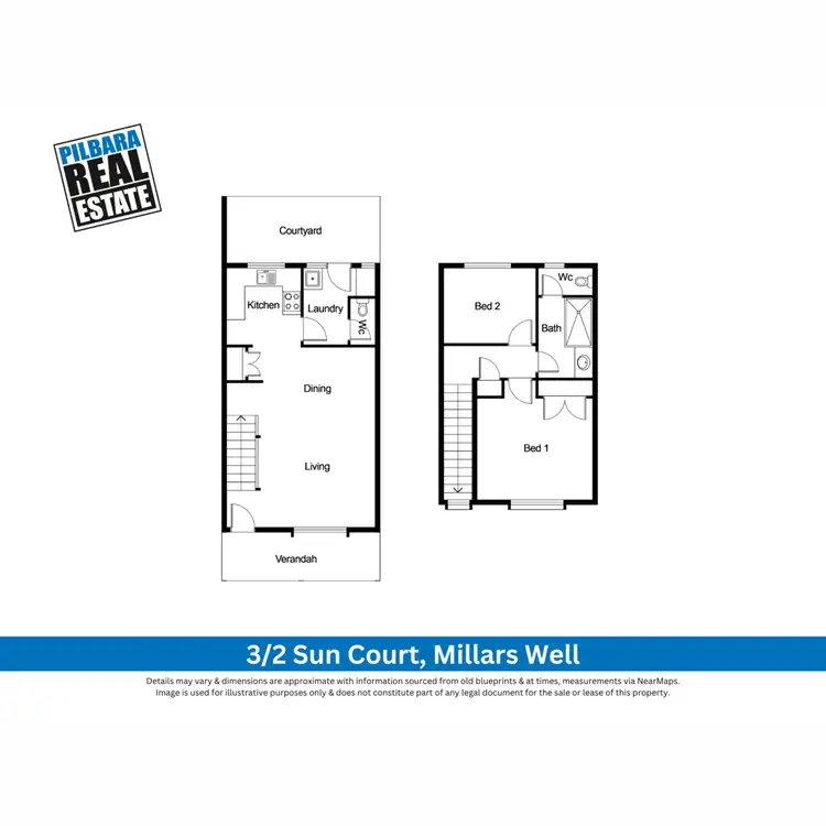 Floorplan of Homely townhouse listing, 3/2 Sun Court, Millars Well WA 6714