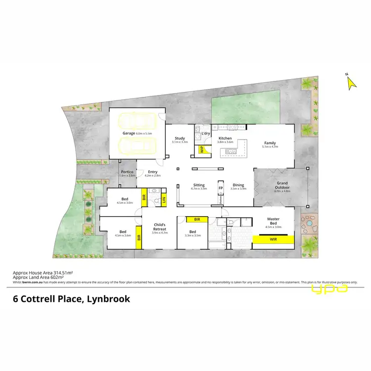Floorplan of Homely house listing, 6 Cottrell Place, Lynbrook VIC 3975