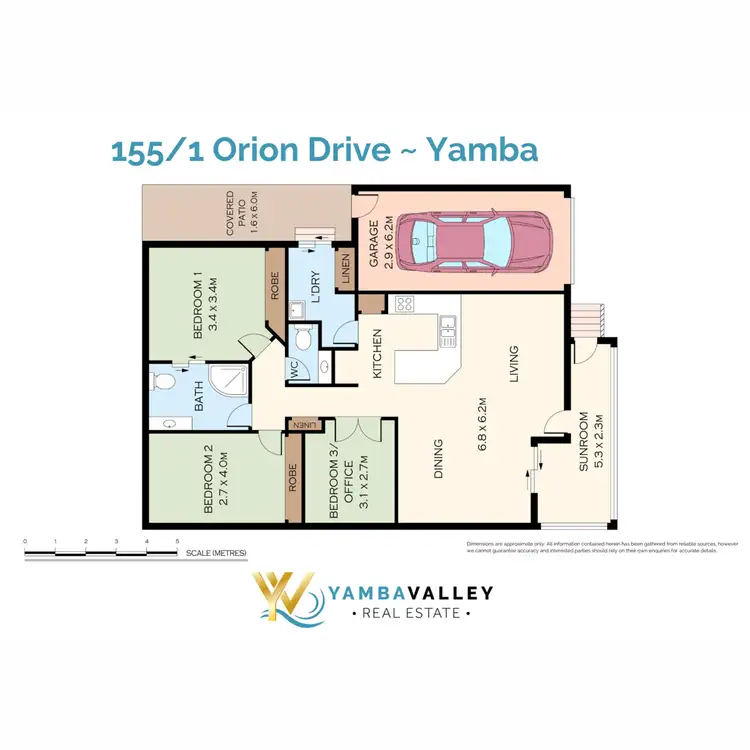 Floorplan of Homely retirement listing, 155/1 Orion Drive, Yamba NSW 2464