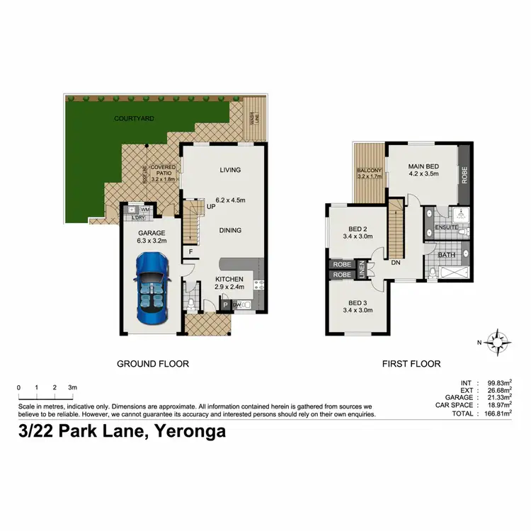 Floorplan of Homely townhouse listing, 3/22 Park Lane, Yeerongpilly QLD 4105