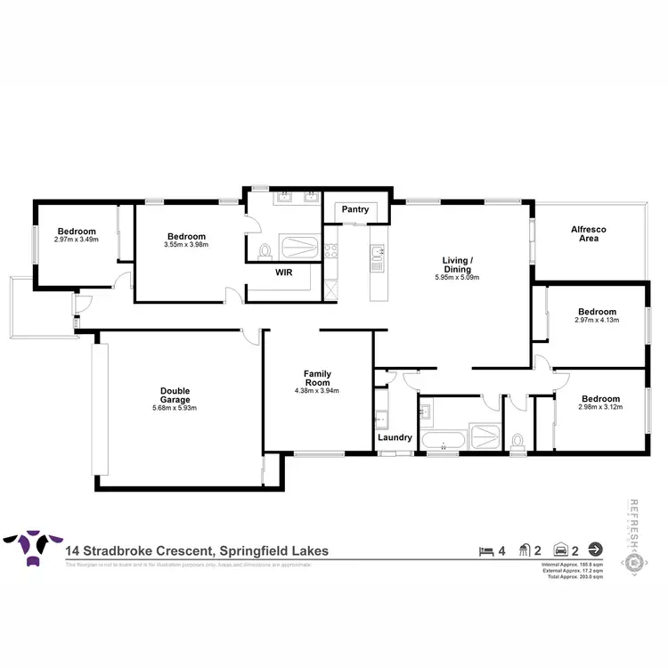 Floorplan of Homely house listing, 14 Stradbroke Crescent, Springfield Lakes QLD 4300