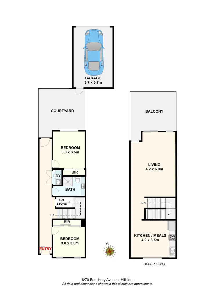 Floorplan of Homely unit listing, 6/70 Banchory Avenue, Hillside VIC 3037