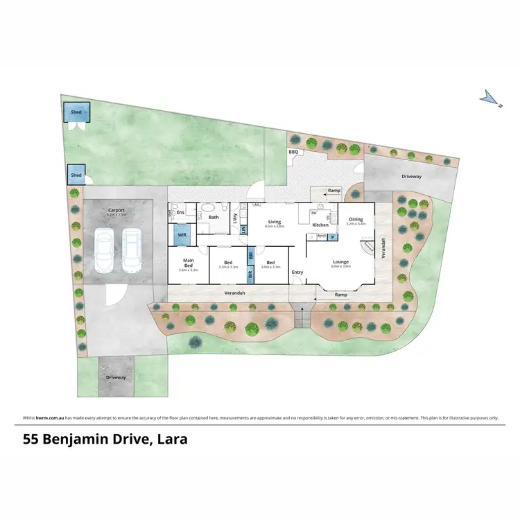 Floorplan of Homely house listing, 55 Benjamin Drive, Lara VIC 3212