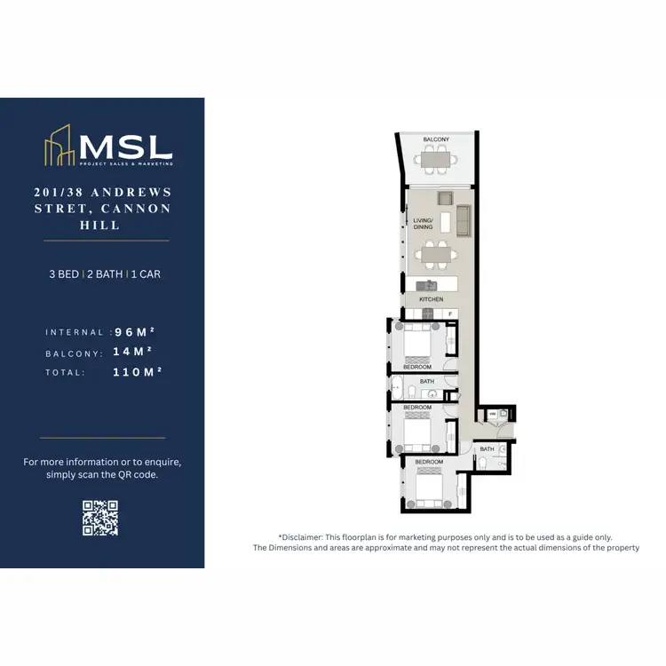 Floorplan of Homely apartment listing, 201/38 Andrews Street, Cannon Hill QLD 4170