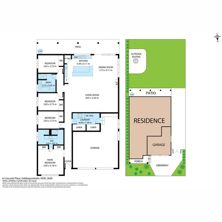 Floorplan of Homely house listing, 6 Coocook Place, Gobbagombalin NSW 2650