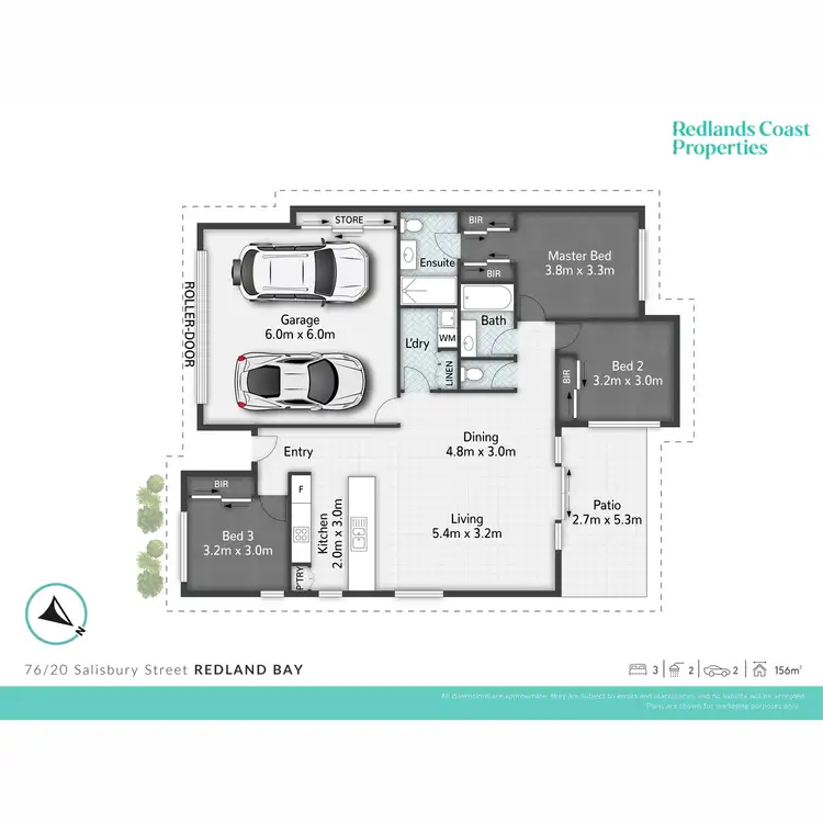 Floorplan of Homely villa listing, 76/20 Salisbury Street, Redland Bay QLD 4165