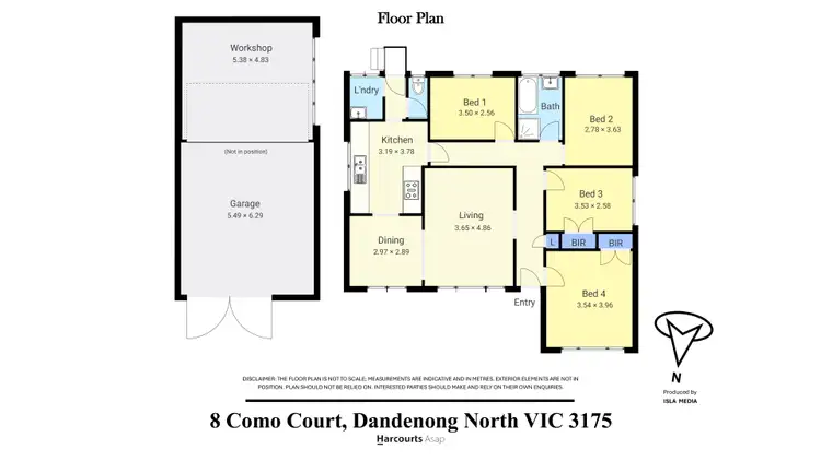 Floorplan of Homely house listing, 8 Como Court, Dandenong North VIC 3175