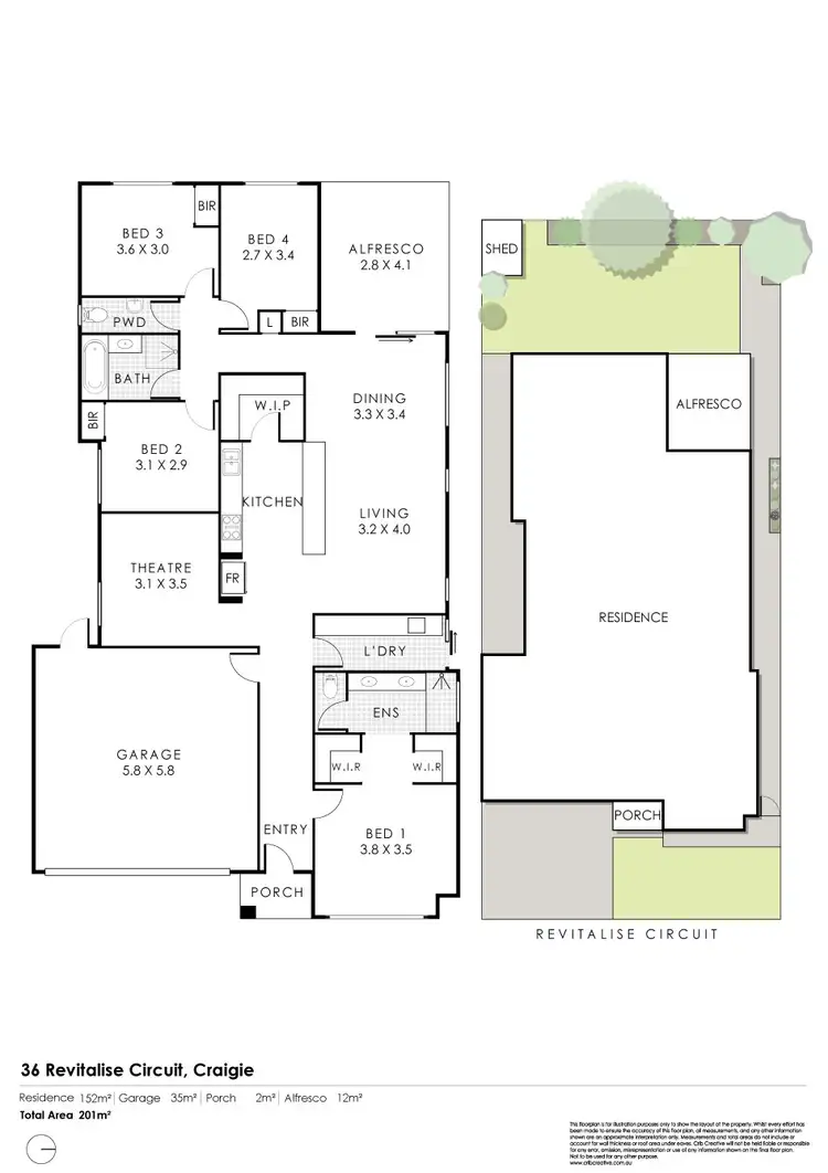 Floorplan of Homely house listing, 36 Revitalise Circuit, Craigie WA 6025